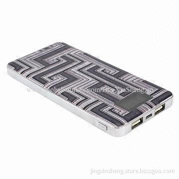 Two USB 5V 2.1A Power Bank, Li-polymer Cell, 5V/1A Input, 4 to 5 Hours Charging Time